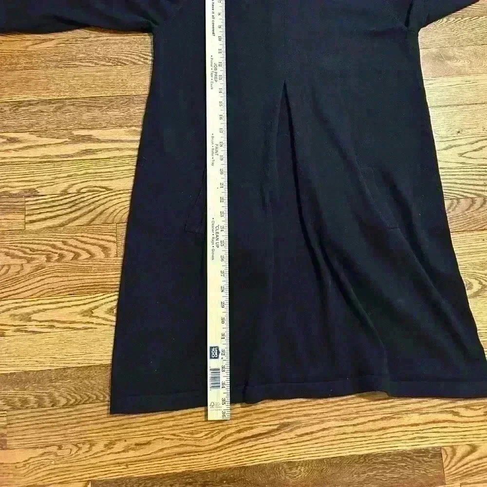 Tyler Boe Kim Cotton Cashmere Cowl Neck Knit Sweater Dress Size Large Black - Picture 8 of 8